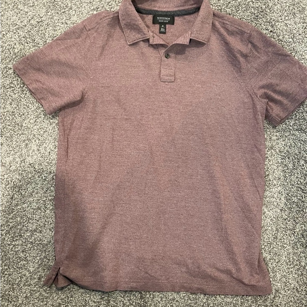 Nordstrom Men’s Medium Polo collared shirt. Mauve color